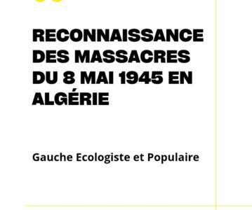 VŒU RELATIF À LA RECONNAISSANCE DES MASSACRES DU 8 MAI 1945 EN ALGÉRIE